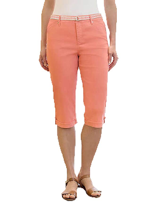 Gloria Vanderbilt Womens Lillian Belted Capris - ADDROS.COM